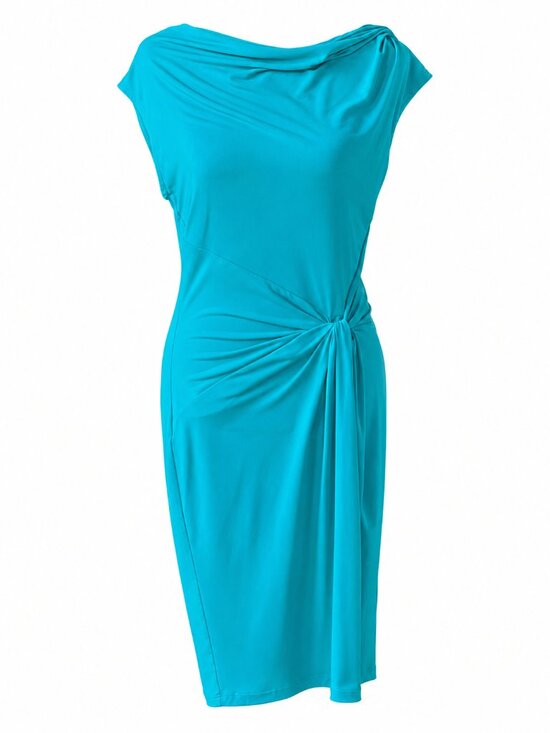 Michael Kors Dresses & Skirts - MICHAEL Michael Kors Turquoise Twist Knot Jersey Sheath Dress XS Career Cocktail